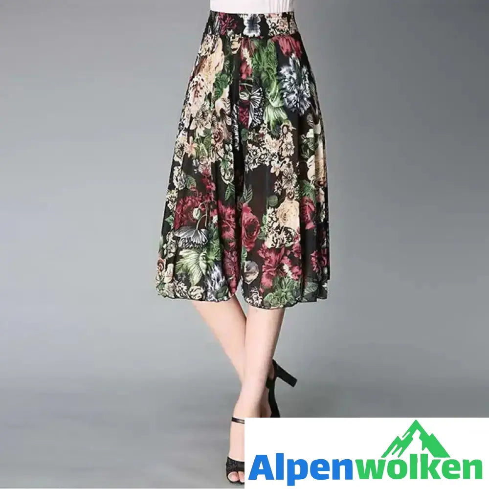 Alpenwolken - Damen Vintage-Stil weitem Bein Culottes Stil 13