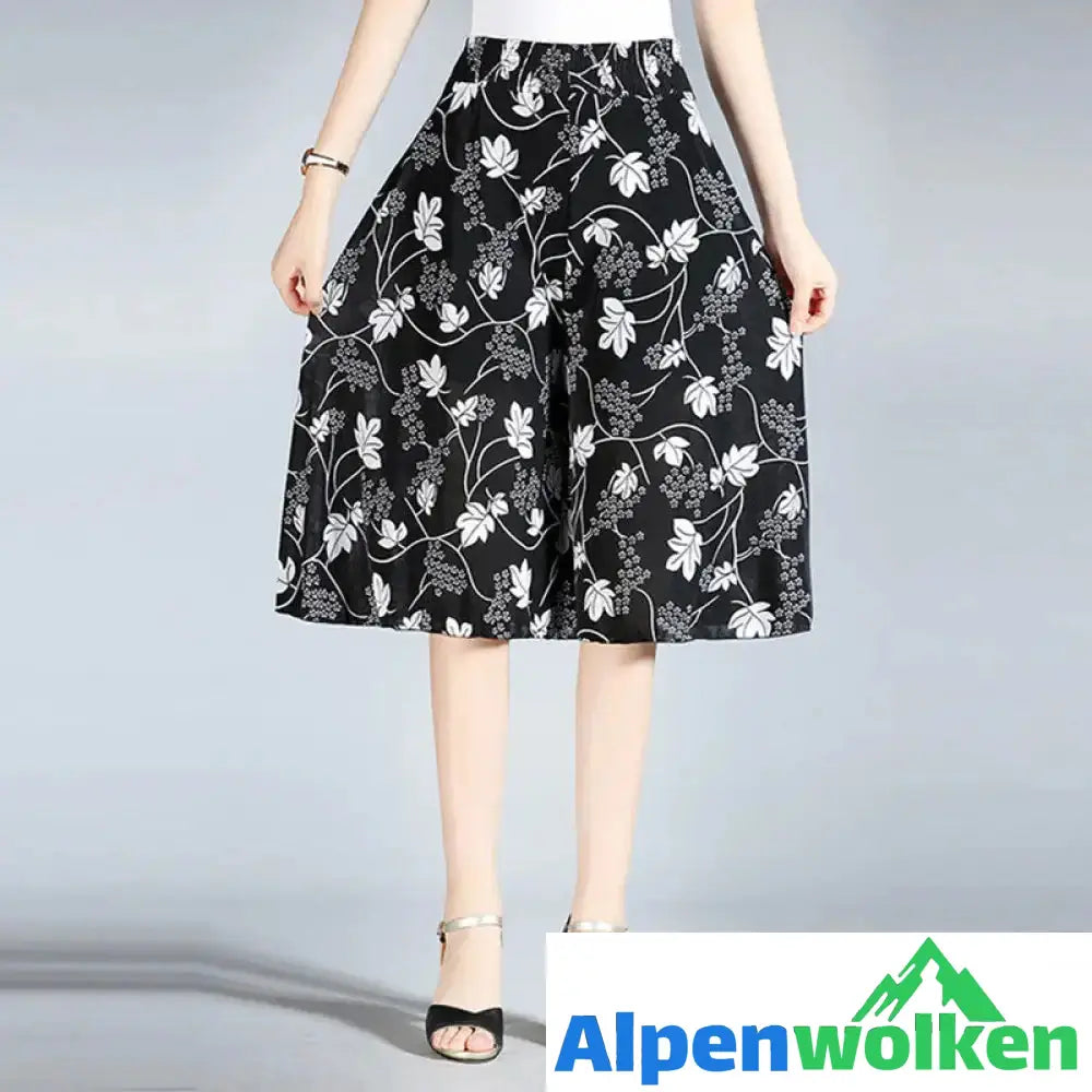 Alpenwolken - Damen Vintage-Stil weitem Bein Culottes Stil 14