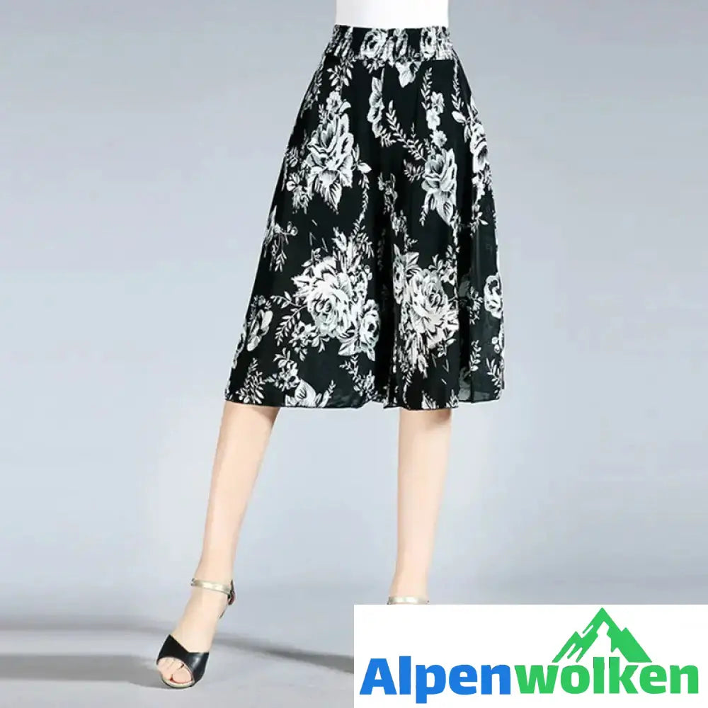 Alpenwolken - Damen Vintage-Stil weitem Bein Culottes Stil 16