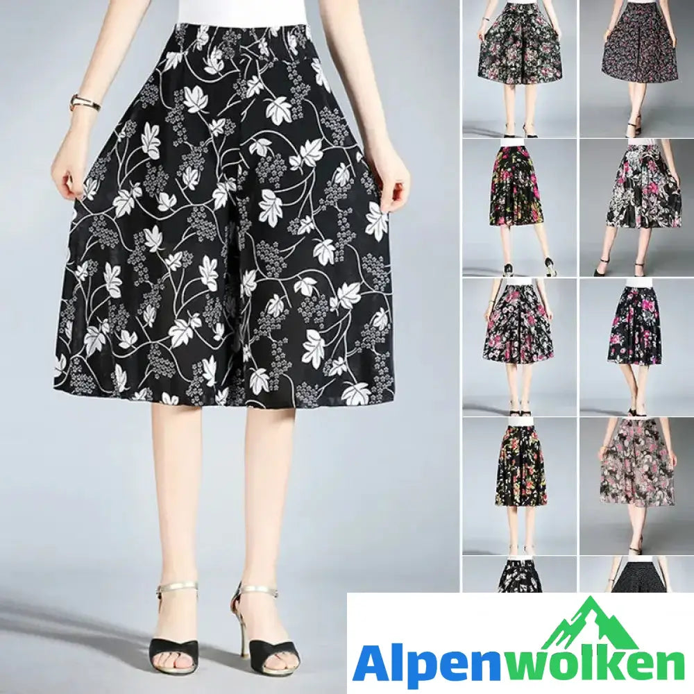 Alpenwolken - Damen Vintage-Stil weitem Bein Culottes