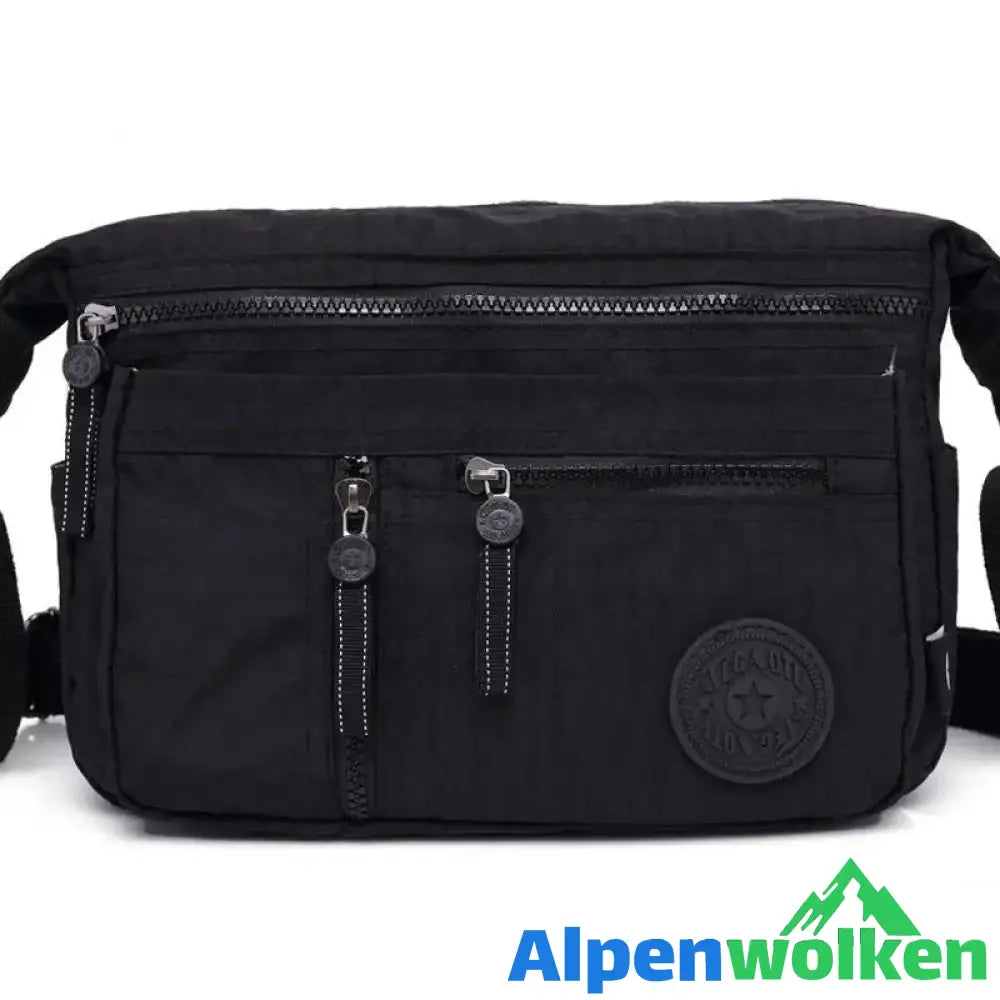 Alpenwolken - Damen Wasserdichte Reisetasche aus Nylon mit mehreren Taschen Schwarz