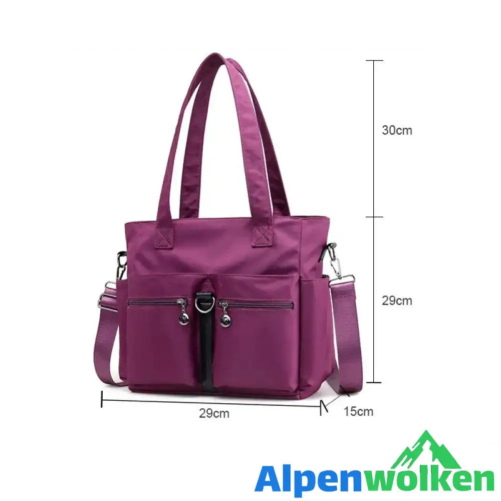 Alpenwolken - Damen wasserdichte Reisetasche aus Nylongewebe mit großer Kapazität