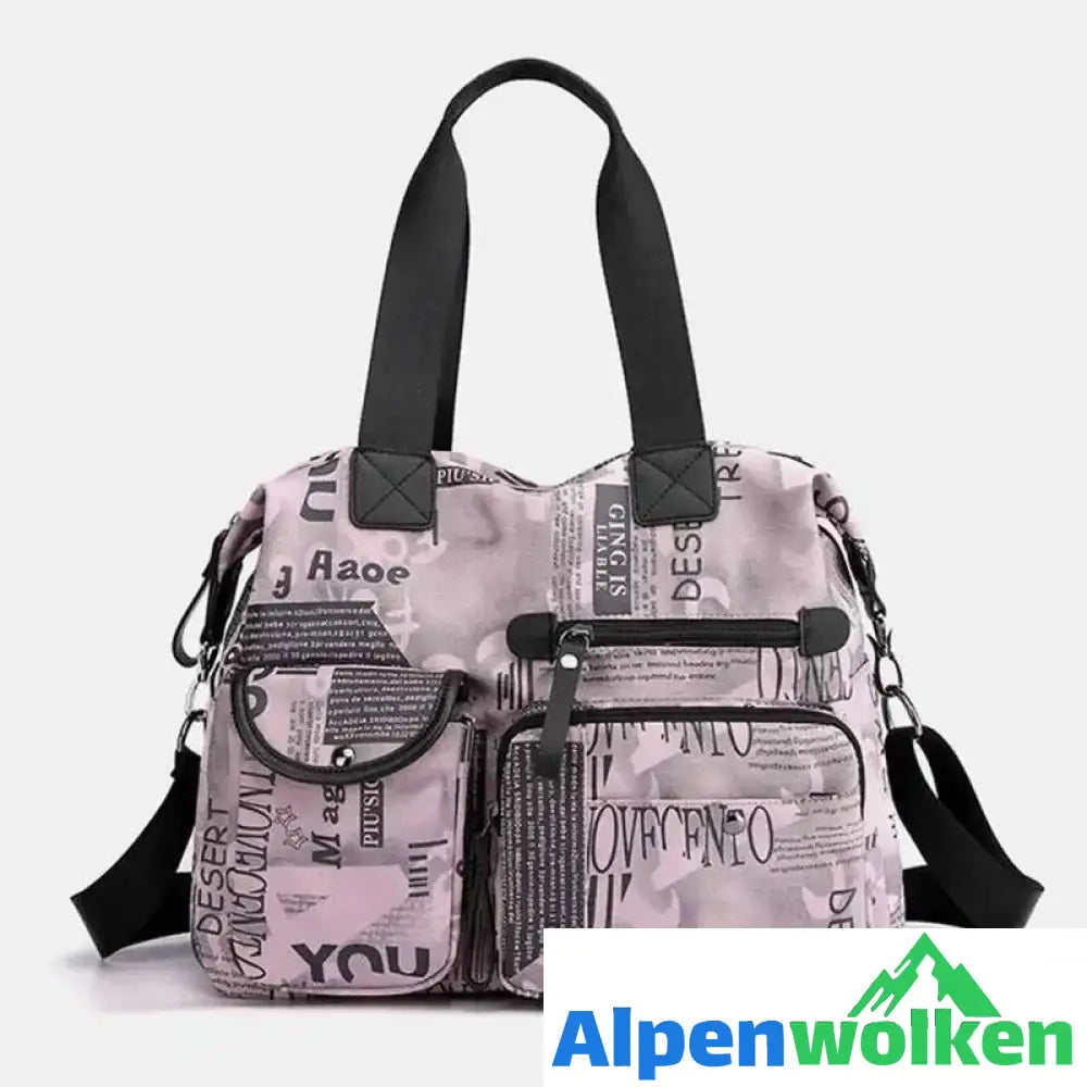 Alpenwolken - Damen Wasserdichte Reisetasche mit großem Fassungsvermögen Rosa