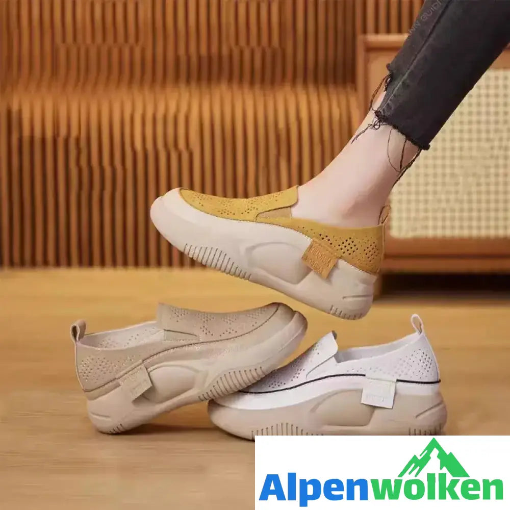 Alpenwolken - Damenschuhe mit dicken Sohlen