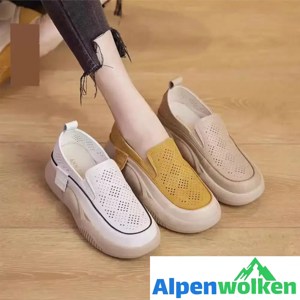 Alpenwolken - Damenschuhe mit dicken Sohlen