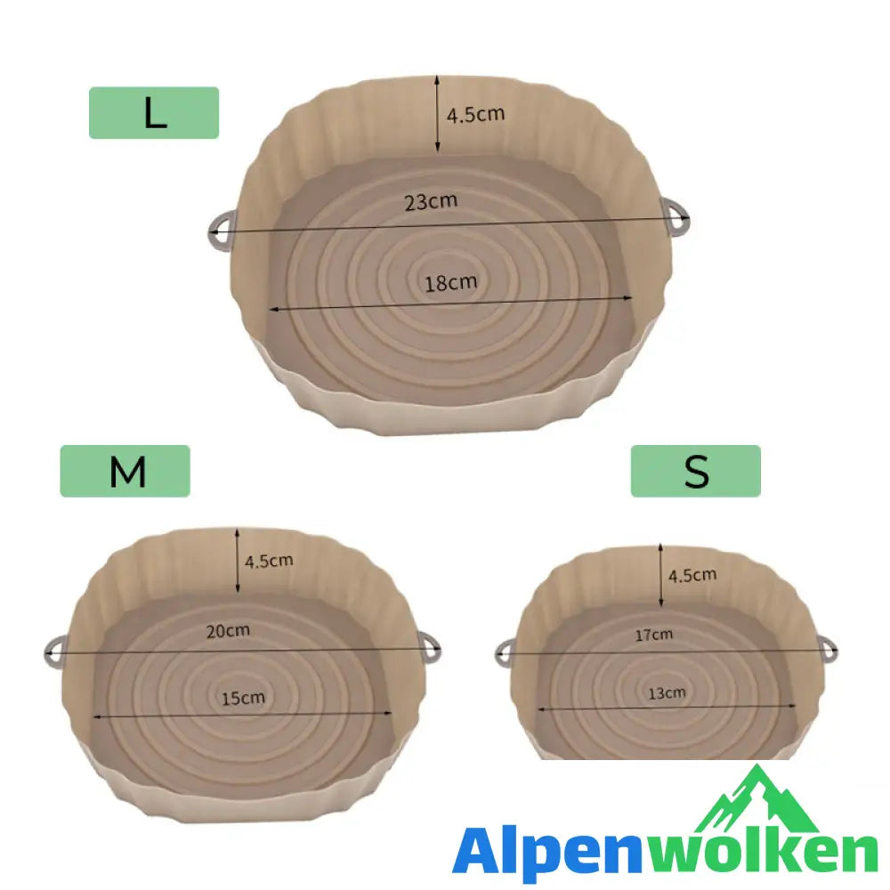 Alpenwolken - Dauerhafte Silikonschalen für die Heißluftfritteuse