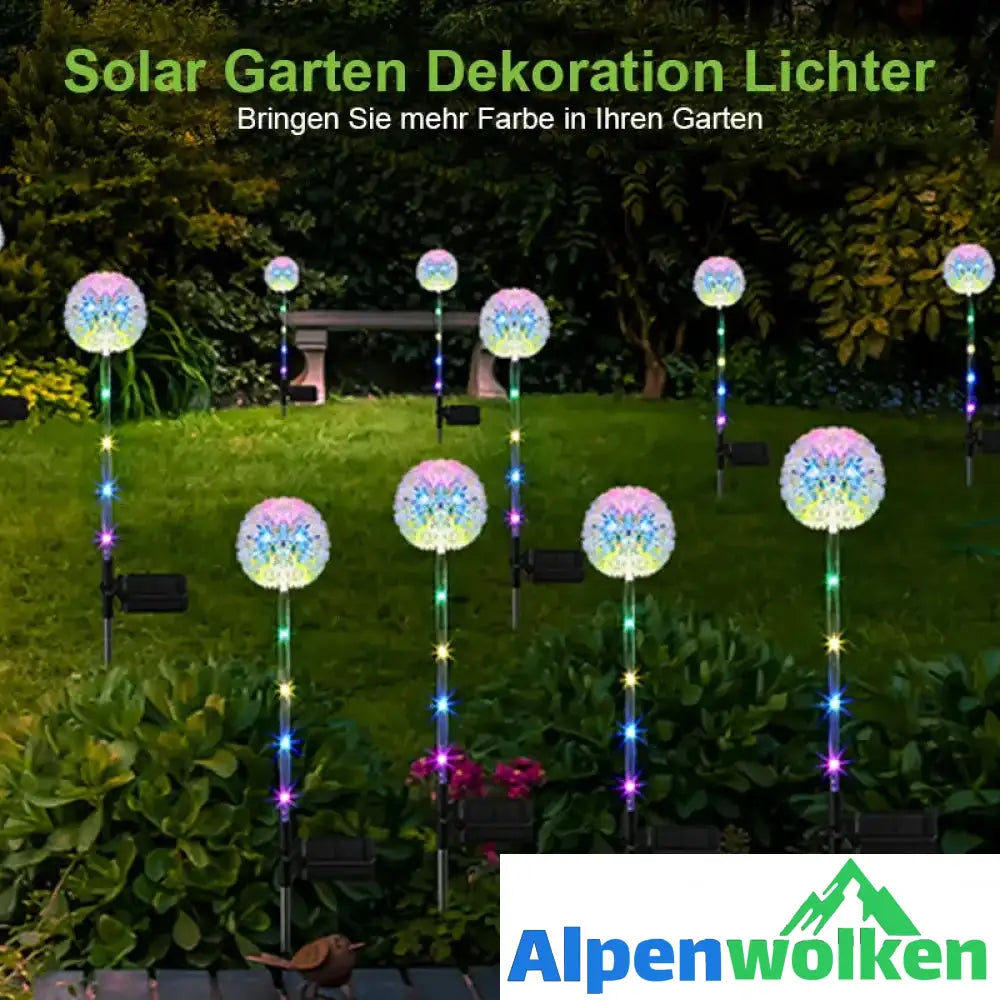 Alpenwolken - Dekorative Solar-Löwenzahn-Leuchte