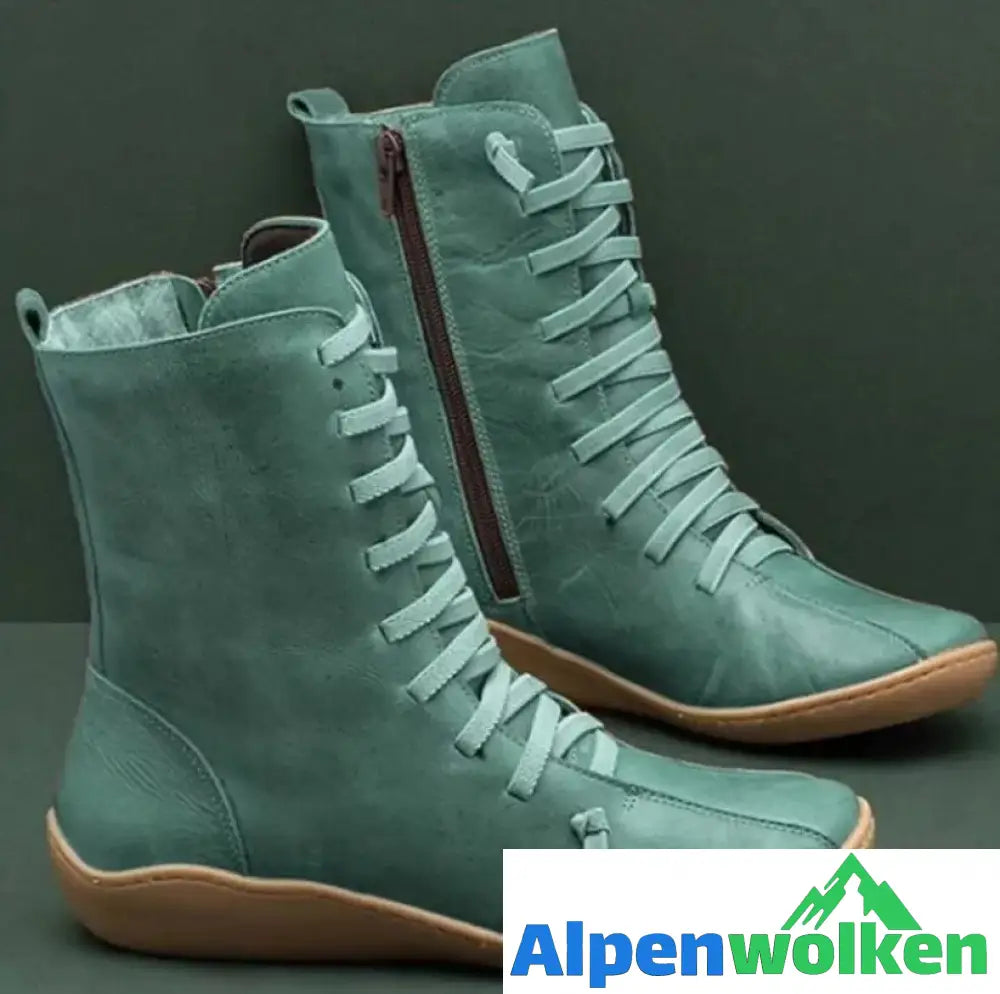 Alpenwolken - Der haltbarste Winterstiefel aus Naturleder Grün