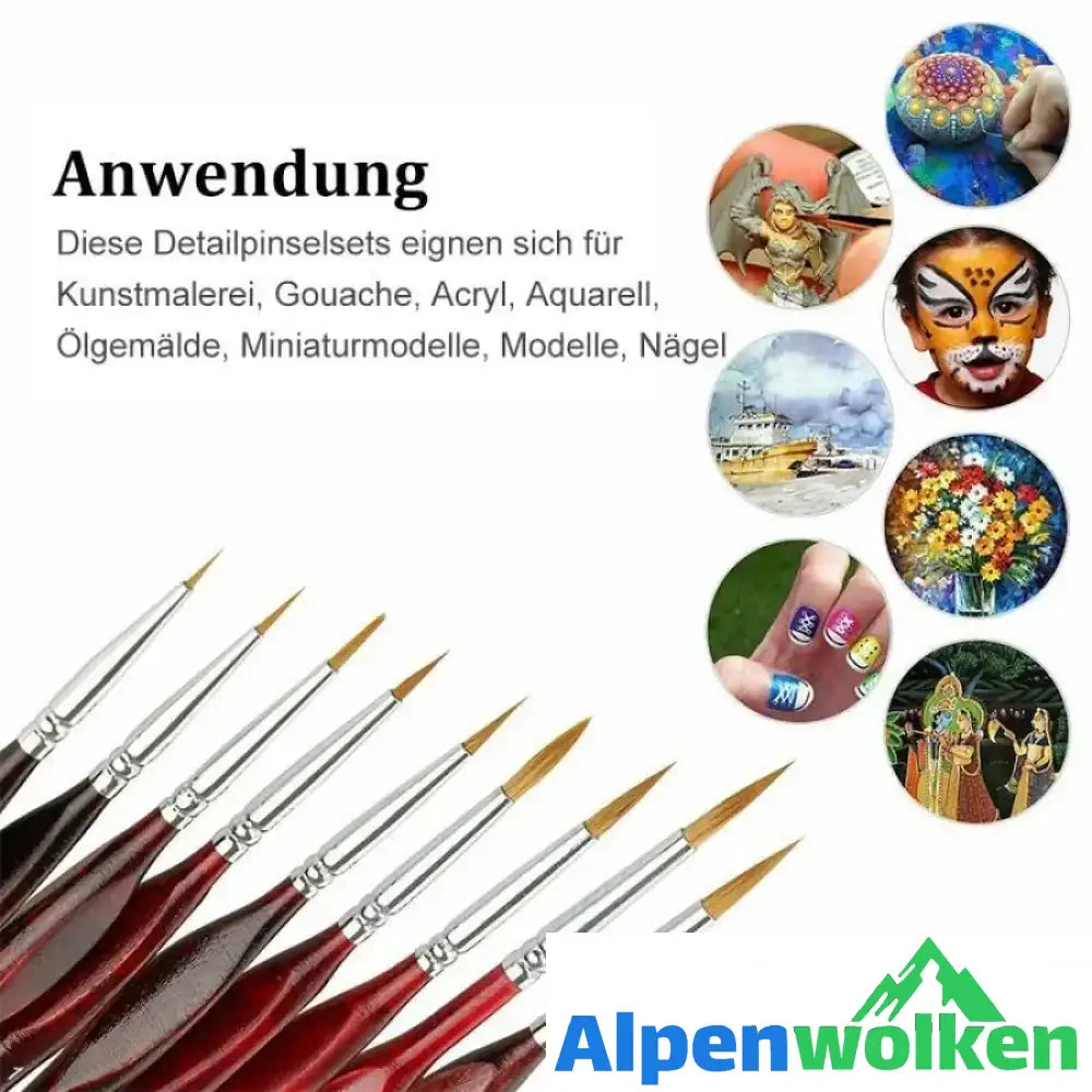 Alpenwolken - Detailsatz für Miniaturpinsel (9 STÜCKE)