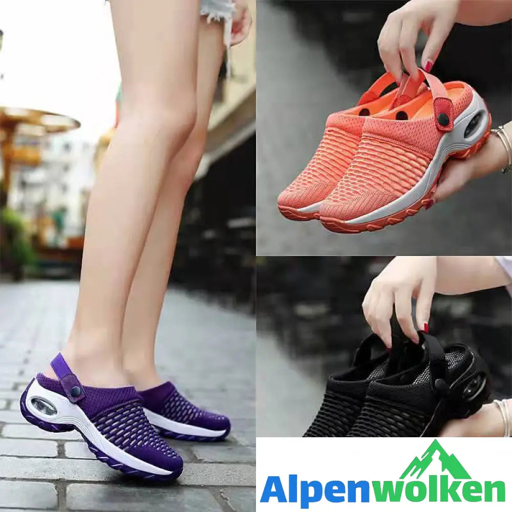 Alpenwolken - Diabetiker Gehen Orthopädische Luftkissen-Schuhe zum Hineinschlüpfen