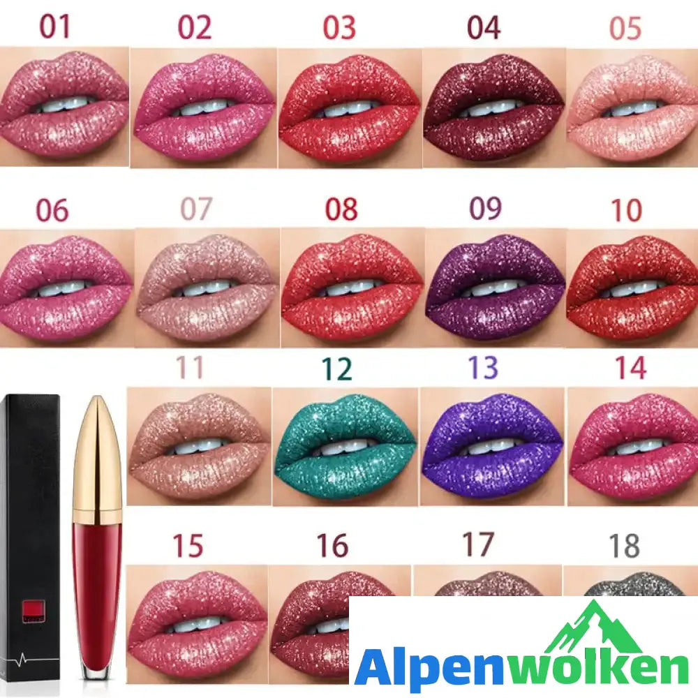 Diamantglänzender Langanhaltender Lippenstift 01#