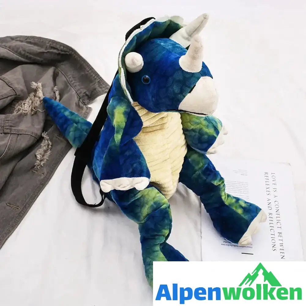 Alpenwolken - 🦖Dinosaurier-Rucksack🦖 blau