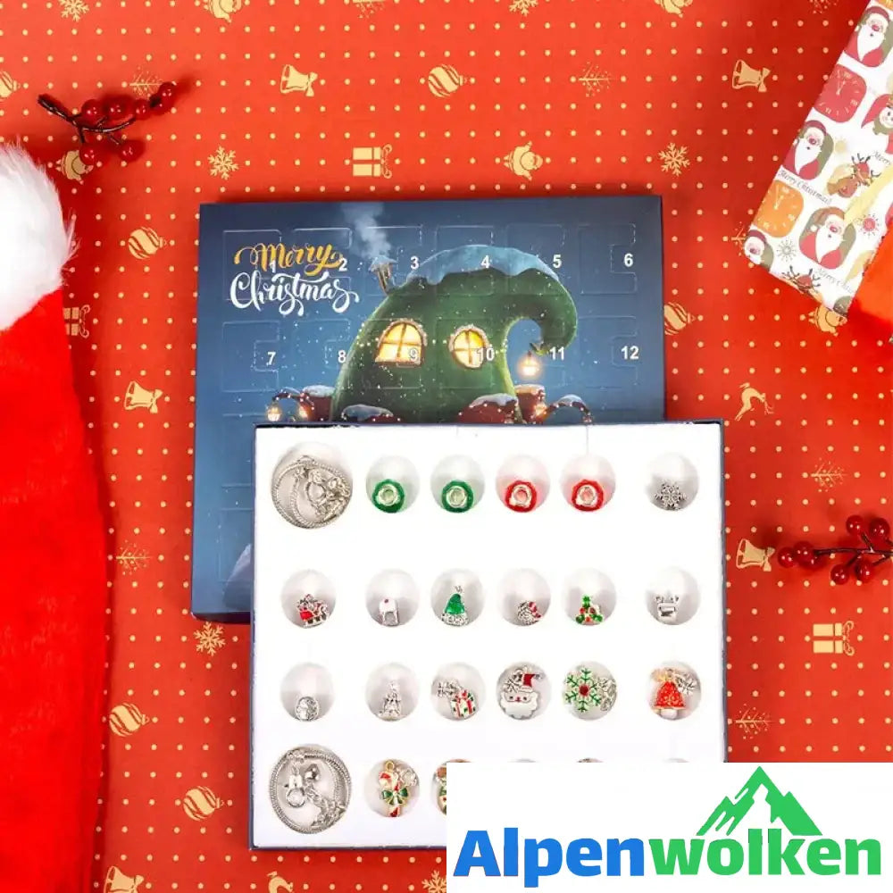 Alpenwolken - DIY 24 Tage Weihnachts-Countdown-Kalender-Armbänder-Set