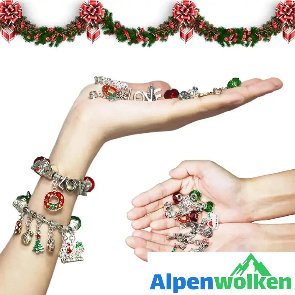 Alpenwolken - DIY 24 Tage Weihnachts-Countdown-Kalender-Armbänder-Set