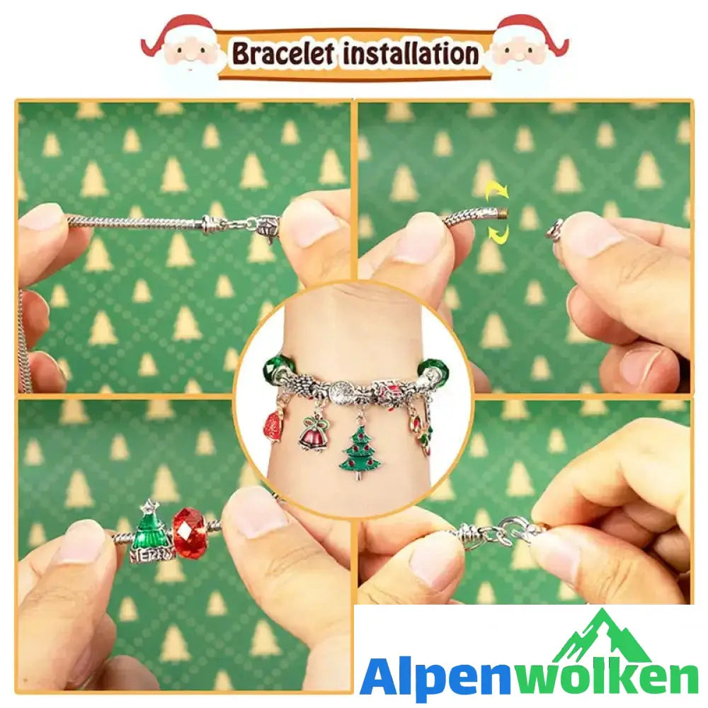 Alpenwolken - DIY 24 Tage Weihnachts-Countdown-Kalender-Armbänder-Set