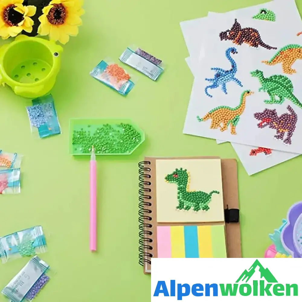 Alpenwolken - DIY Cartoon-Diamantmalerei für Kinder