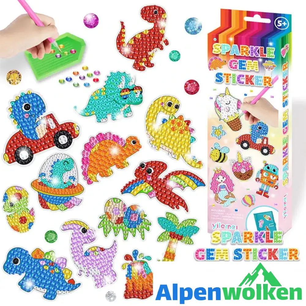 Alpenwolken - DIY Cartoon-Diamantmalerei für Kinder D-18 Stk