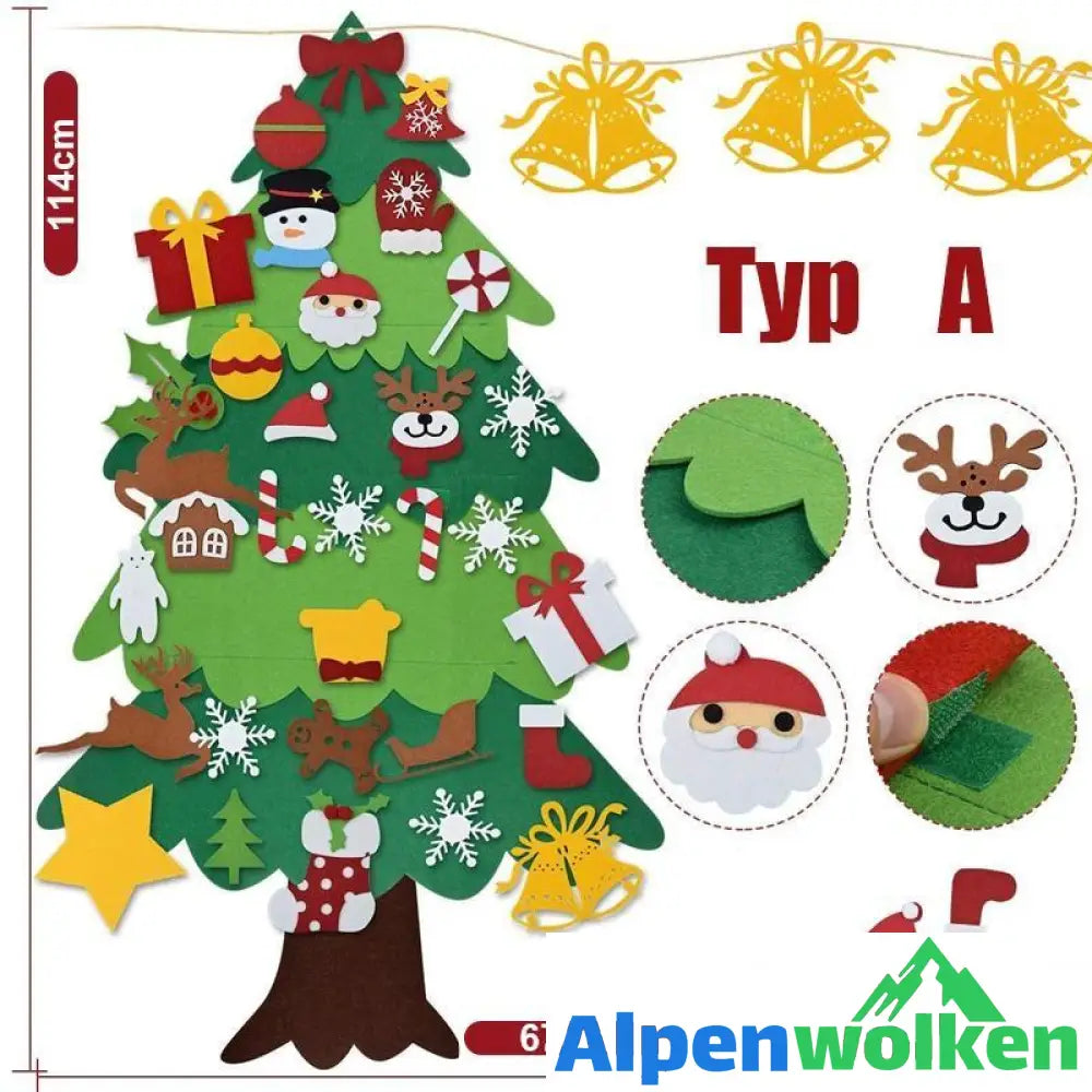 Alpenwolken - DIY Filz Weihnachtsbaum (2023 NEU AKTUALISIERT) A