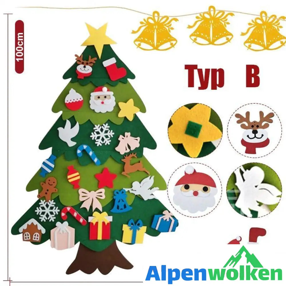 Alpenwolken - DIY Filz Weihnachtsbaum (2023 NEU AKTUALISIERT) B