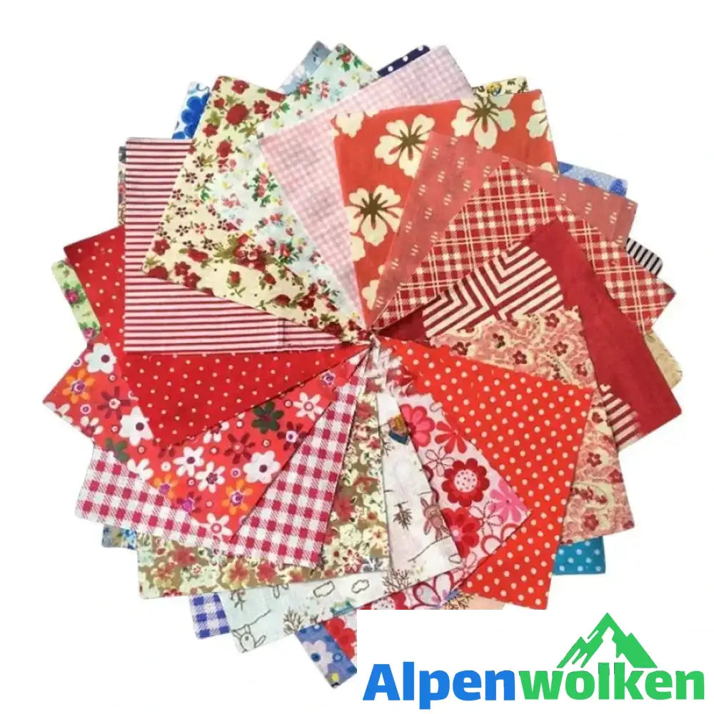 Alpenwolken - DIY Handgemachte Baumwolle Blumentuch - 10 x 10 cm, 50 Stk im Set