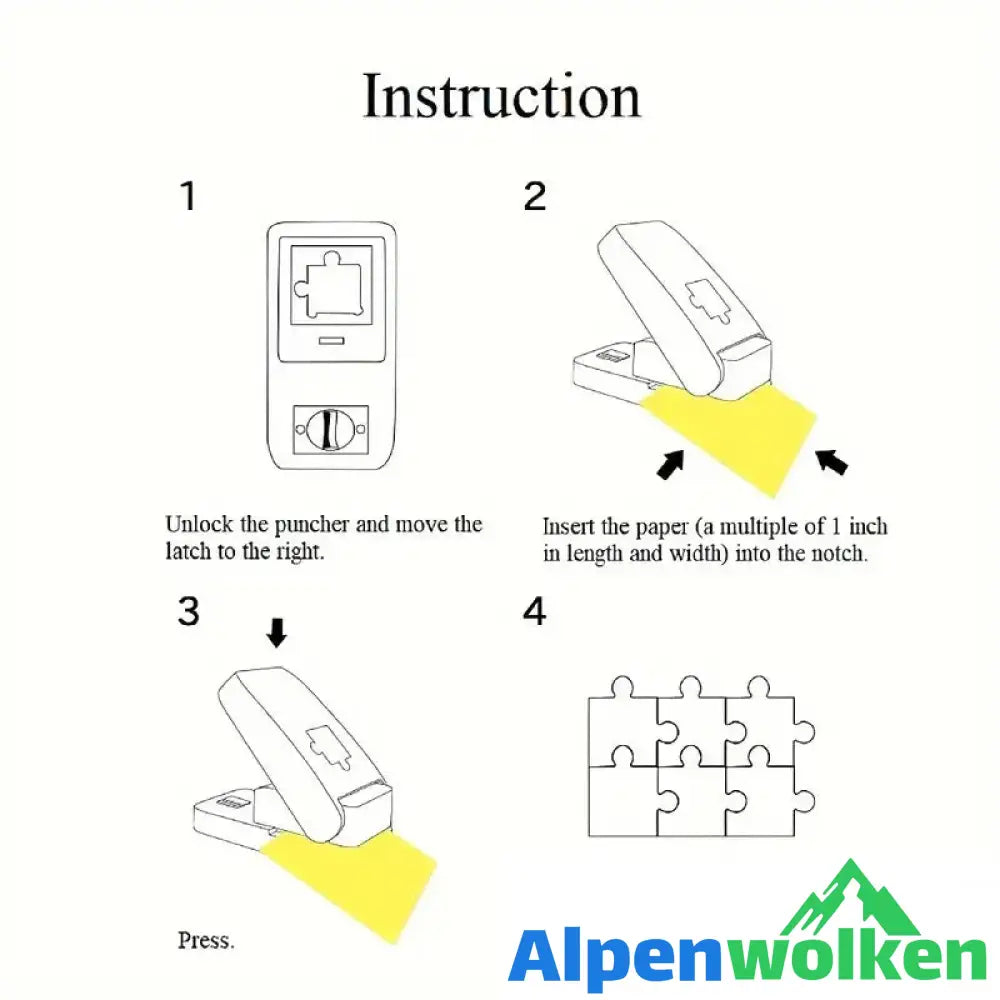 Alpenwolken - DIY Jigsaw Punch for Crafting - Perfect for Precise Cuts and Creative Projects