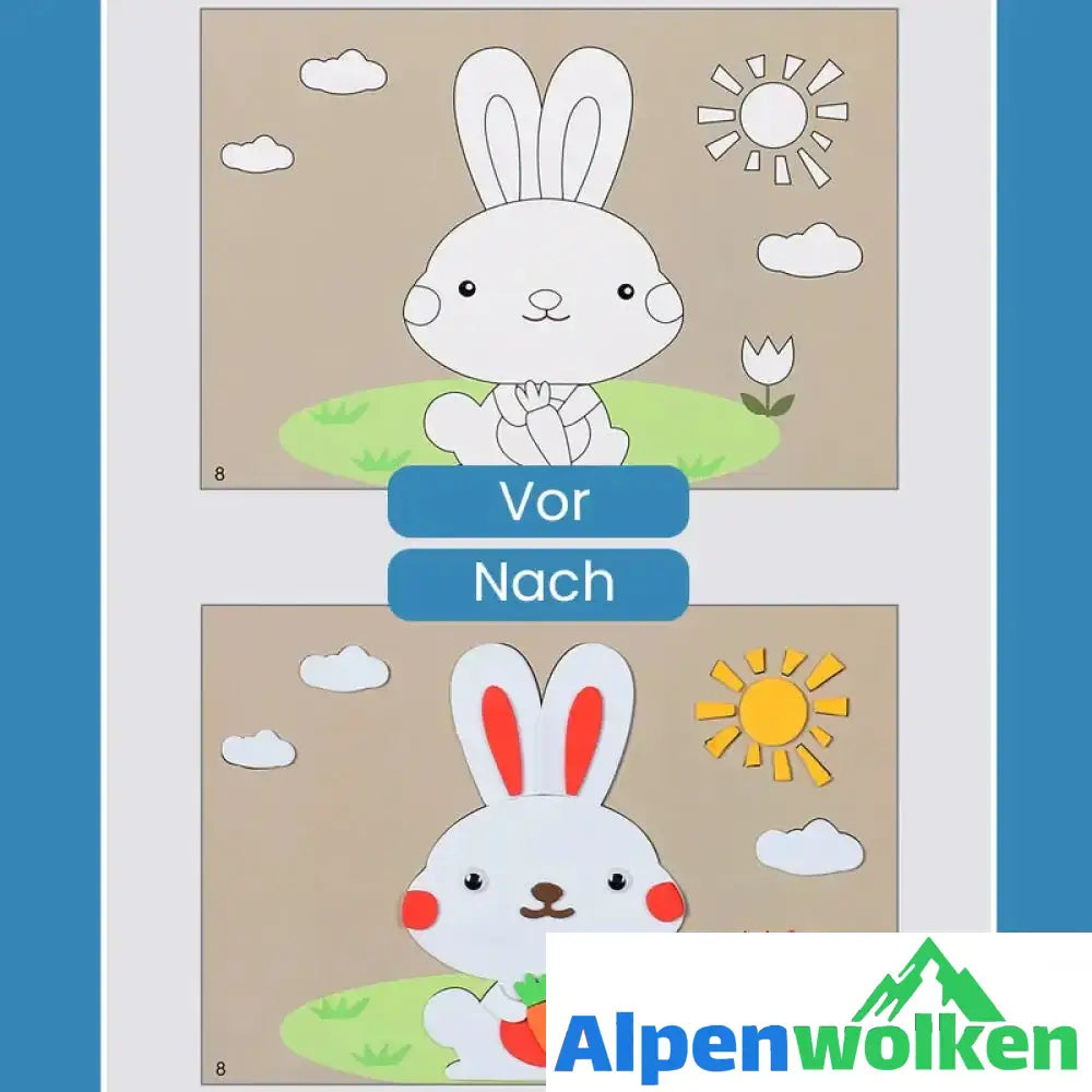 Alpenwolken - DIY Kinder Handgemachte Aufkleber