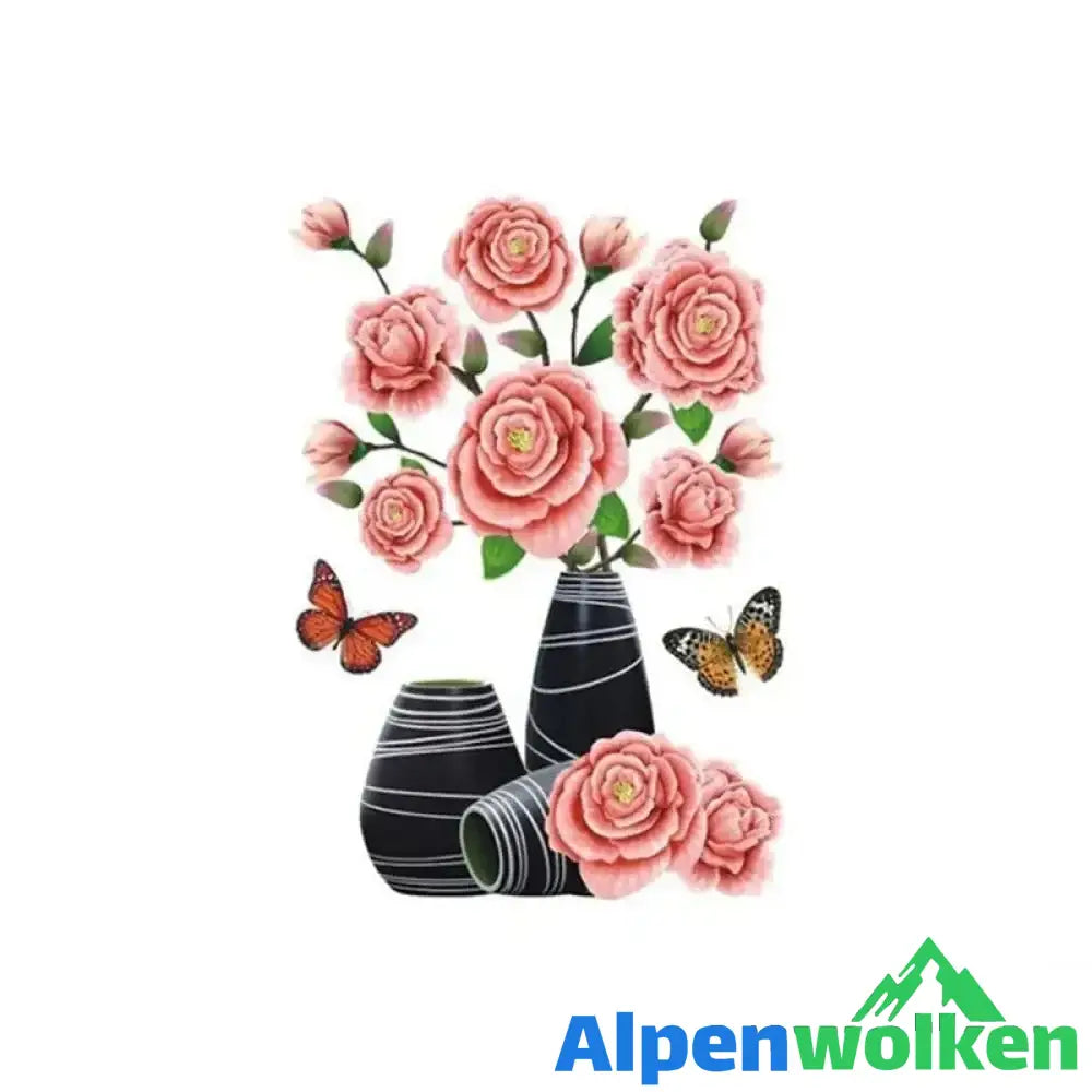 Alpenwolken - DIY Pflanzenvase Dreidimensionale Wandaufkleber 01