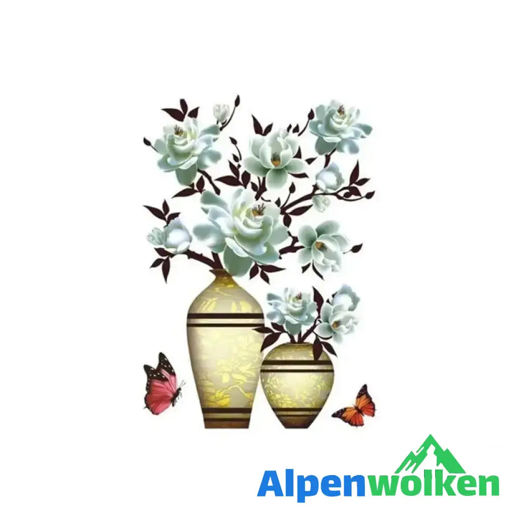 Alpenwolken - DIY Pflanzenvase Dreidimensionale Wandaufkleber 02