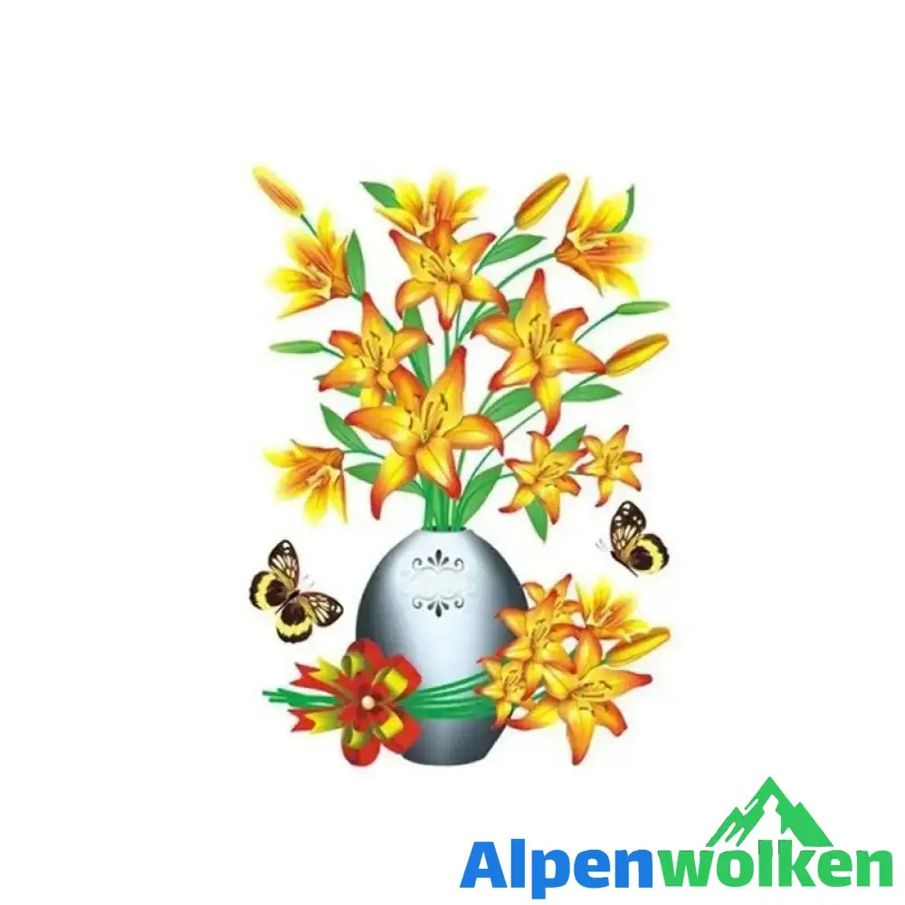 Alpenwolken - DIY Pflanzenvase Dreidimensionale Wandaufkleber 07