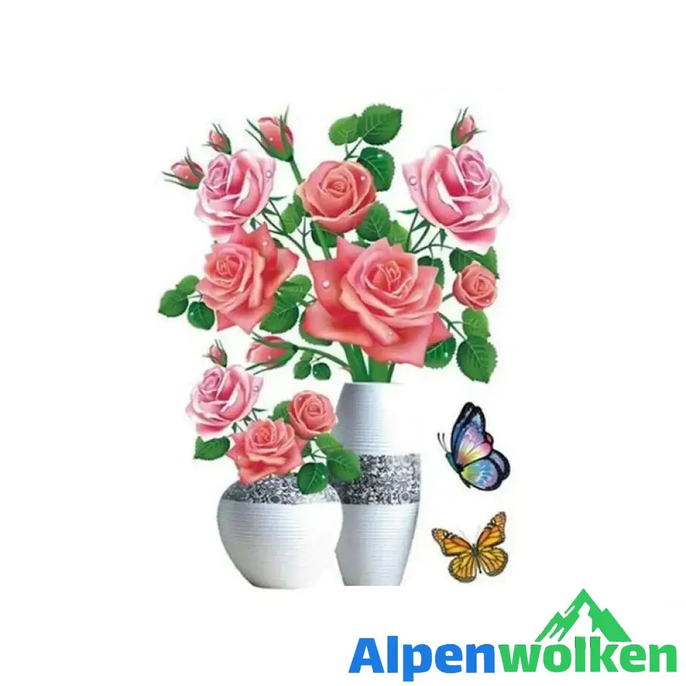 Alpenwolken - DIY Pflanzenvase Dreidimensionale Wandaufkleber 08