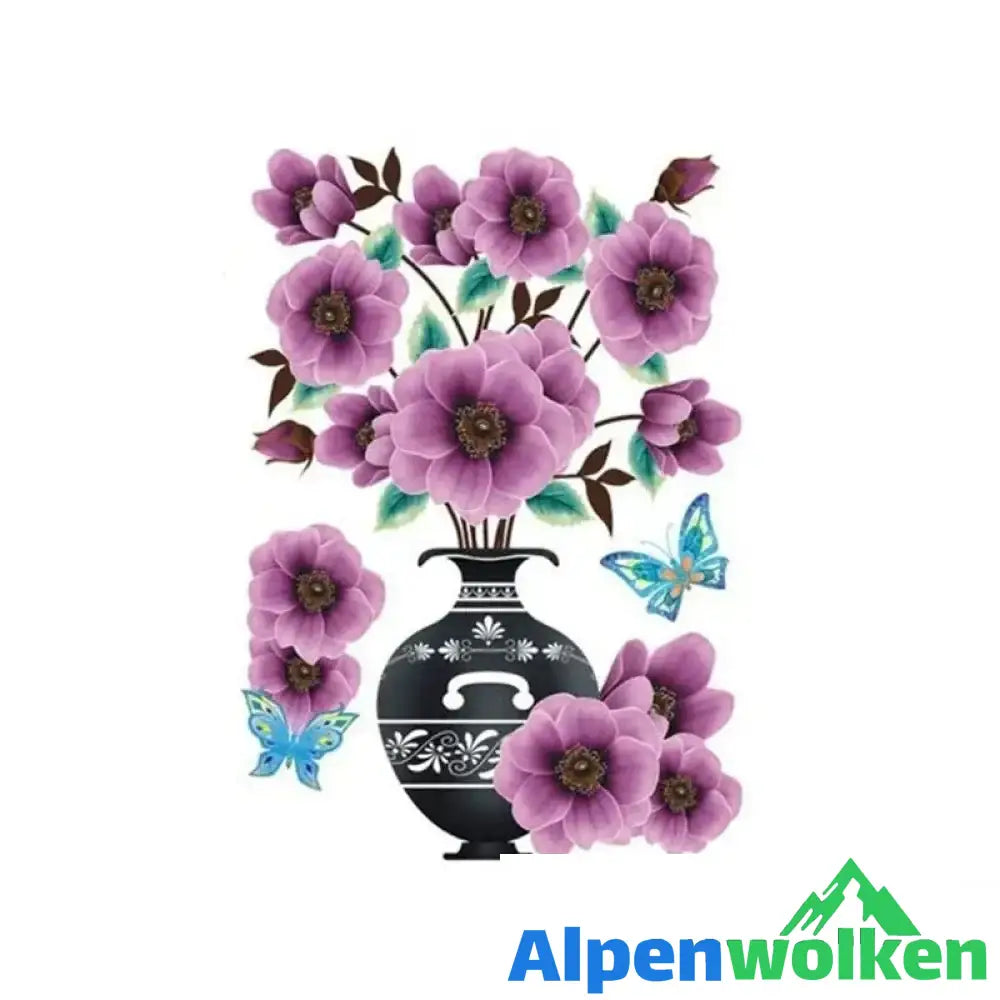 Alpenwolken - DIY Pflanzenvase Dreidimensionale Wandaufkleber 09