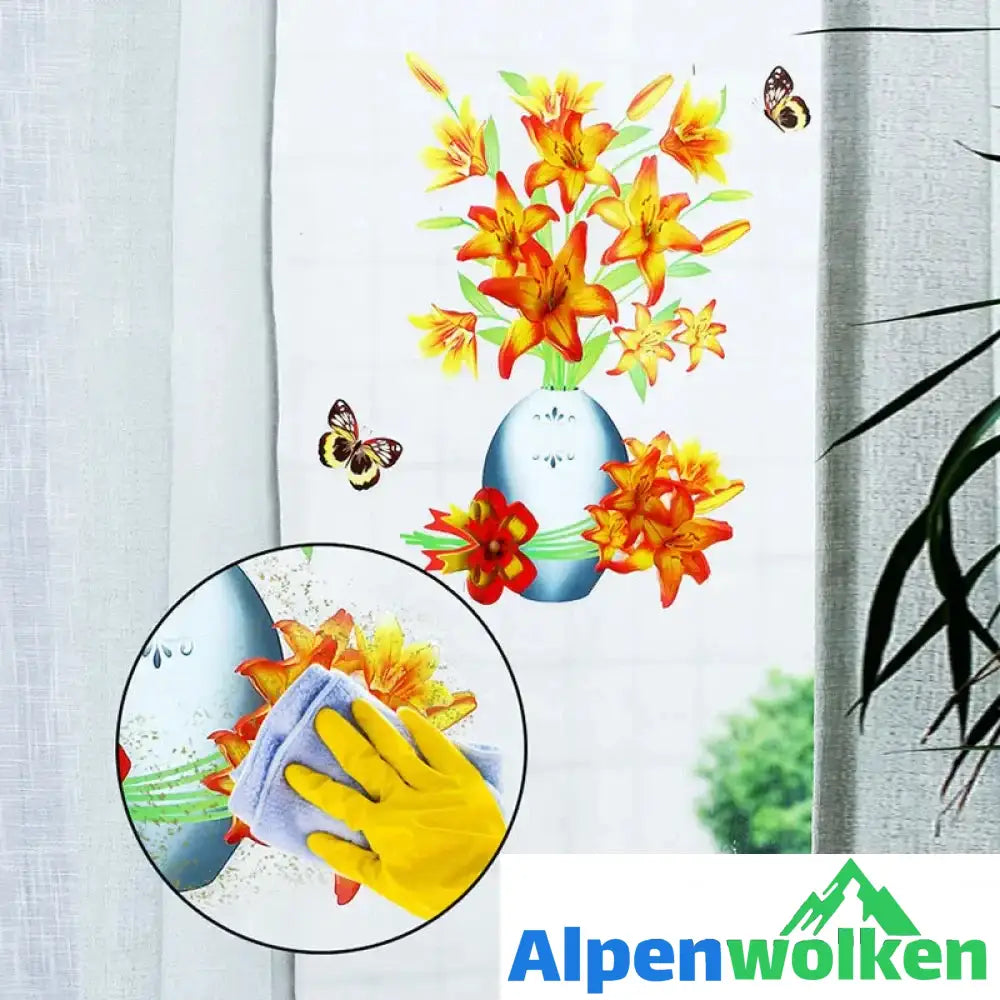 Alpenwolken - DIY Pflanzenvase Dreidimensionale Wandaufkleber