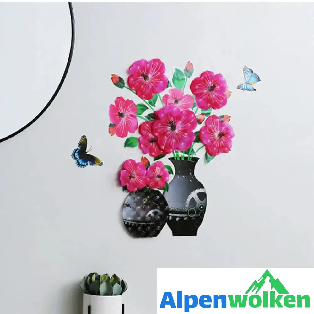 Alpenwolken - DIY Pflanzenvase Dreidimensionale Wandaufkleber