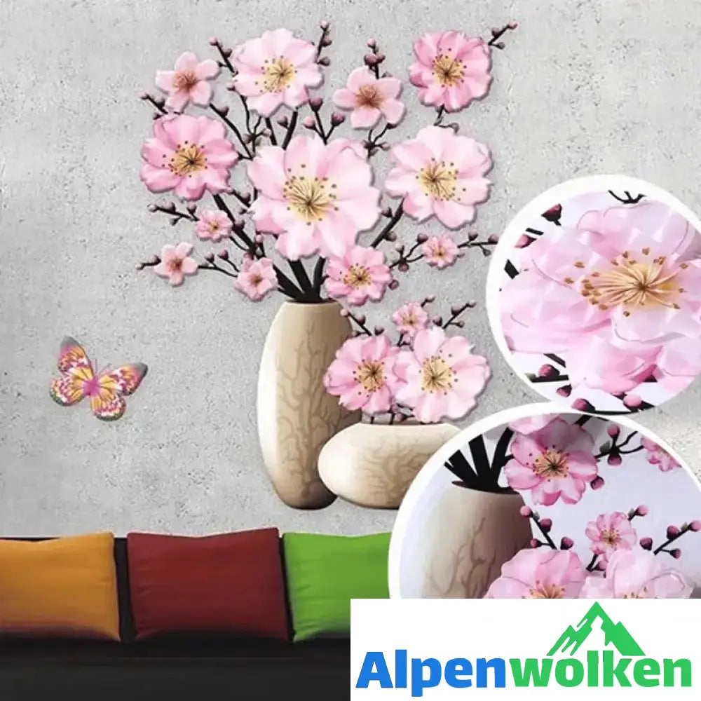 Alpenwolken - DIY Pflanzenvase Dreidimensionale Wandaufkleber