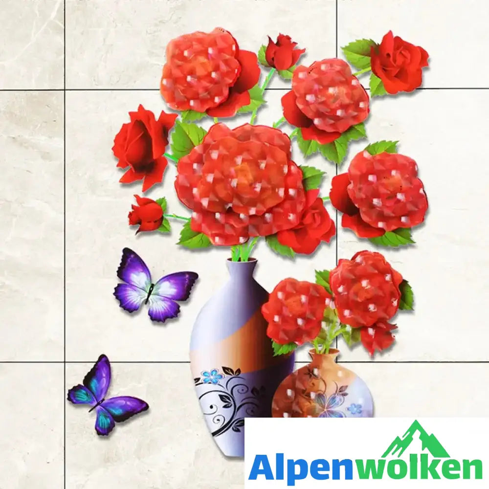 Alpenwolken - DIY Pflanzenvase Dreidimensionale Wandaufkleber