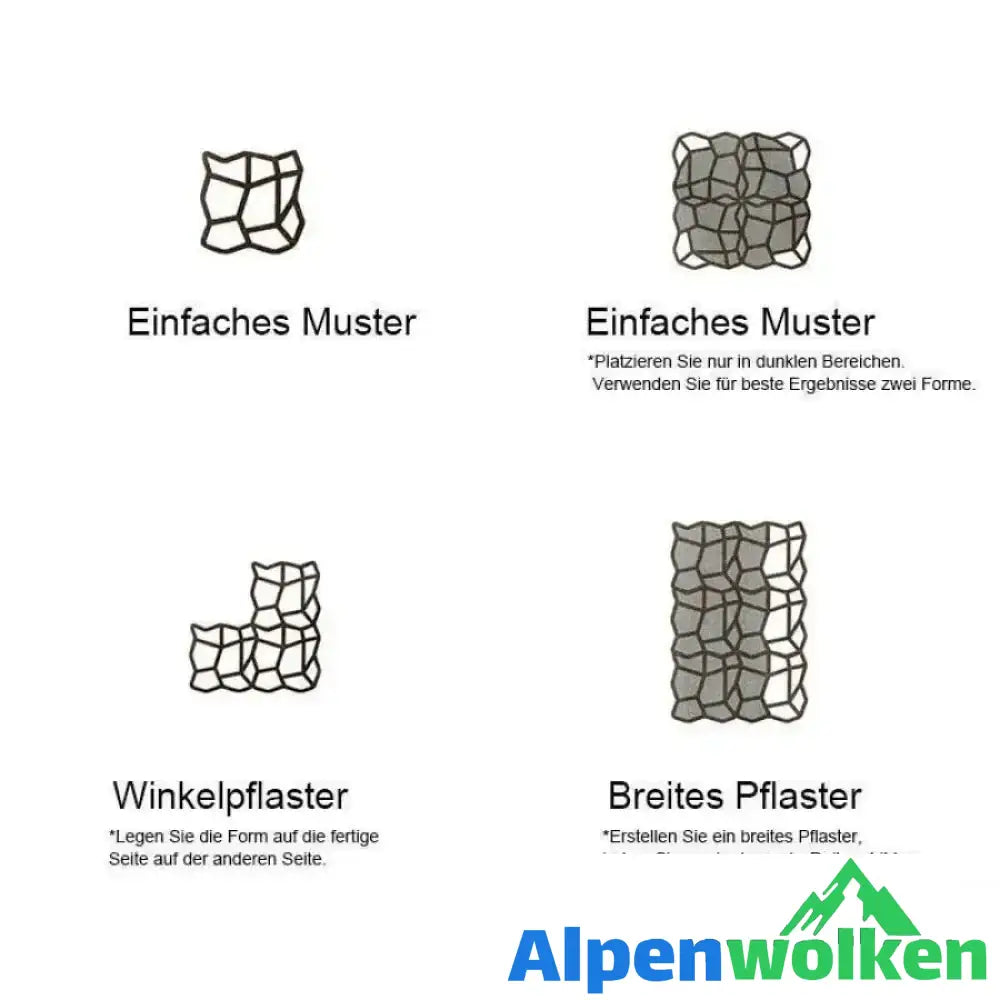 Alpenwolken - DIY Pflastern Form（36 * 36cm） 36 * 36cm