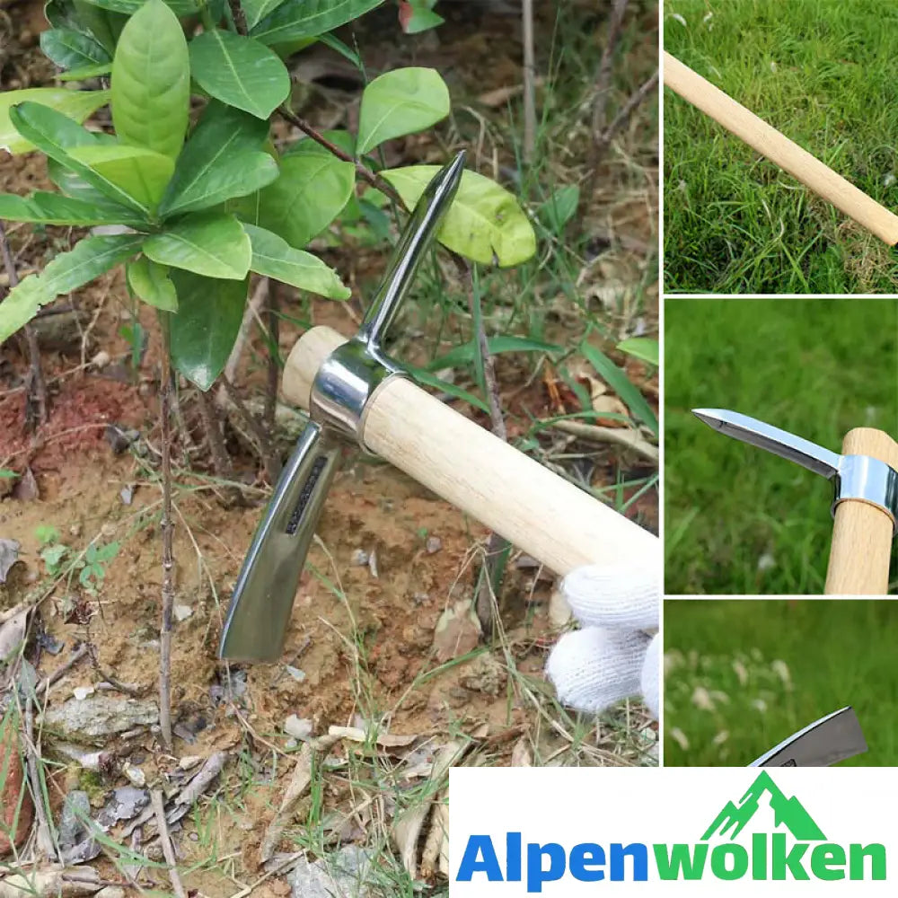 Alpenwolken - Doppelköpfige Spitzhacke aus Edelstahl