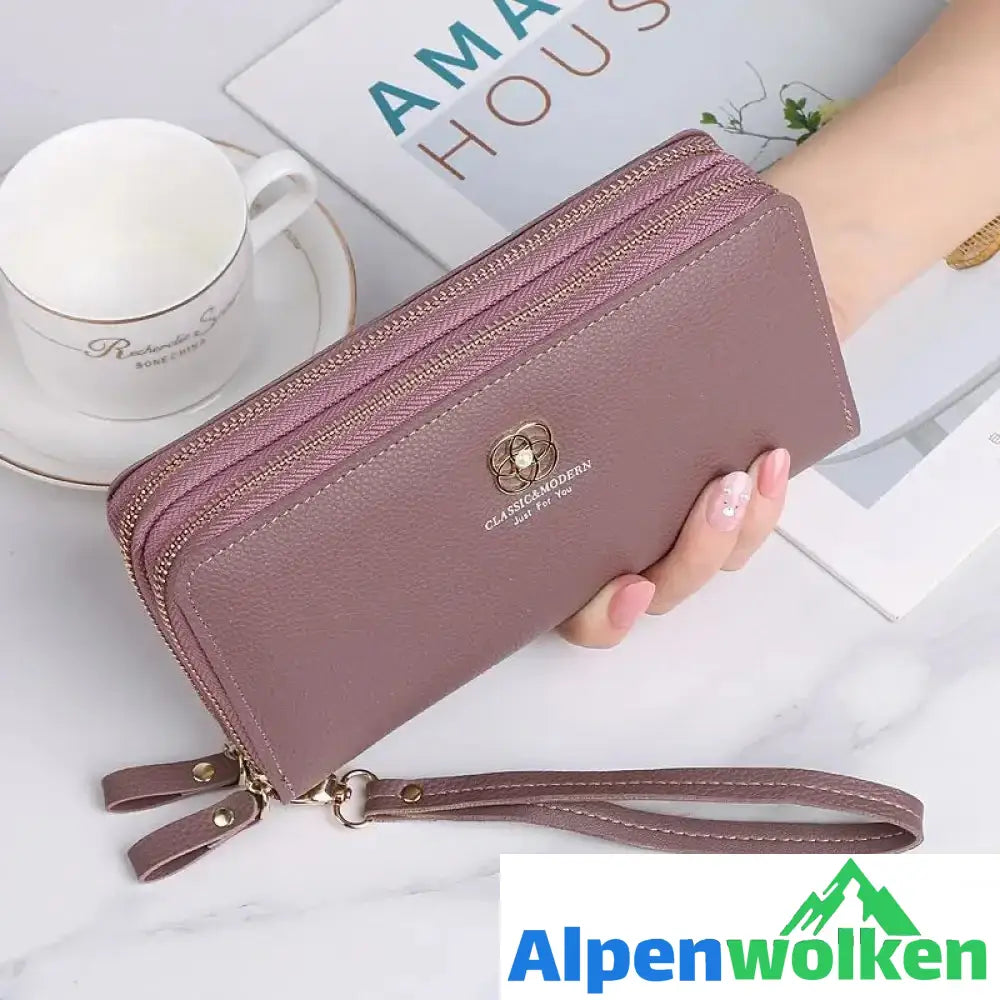 Alpenwolken - Doppellagige Großraumhandtasche Für Damen Lila