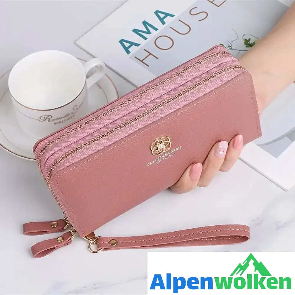 Alpenwolken - Doppellagige Großraumhandtasche Für Damen Rosa