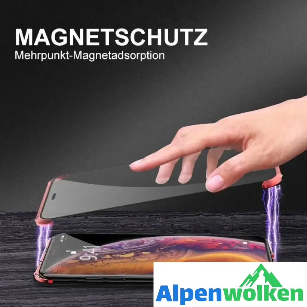 Alpenwolken - Doppelseitige Glas mit keinem Rahmen, stoßfeste Magnetabdeckung