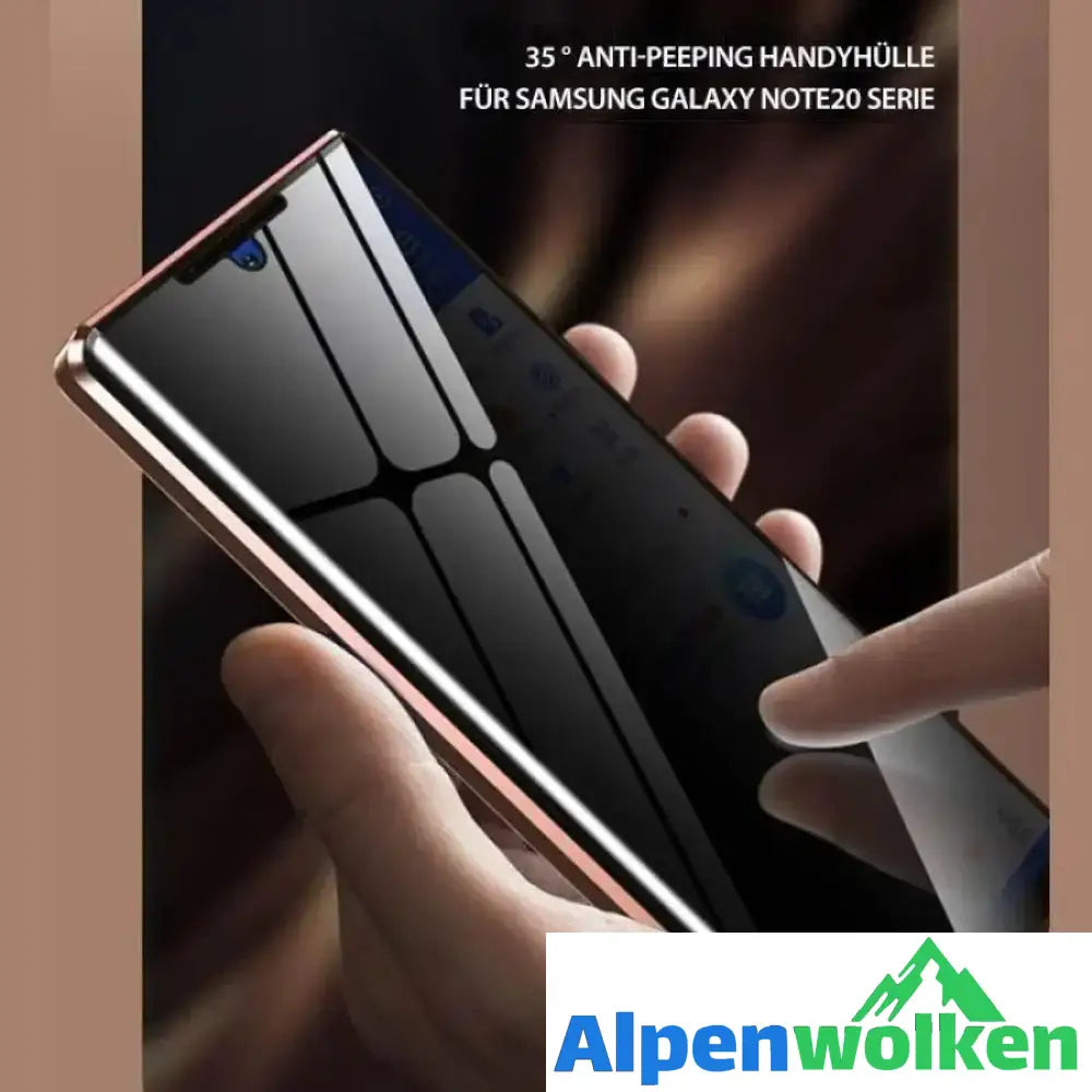 Alpenwolken - Doppelseitiger Schutz Anti-Peeping-Telefonhülle aus gehärtetem Glas