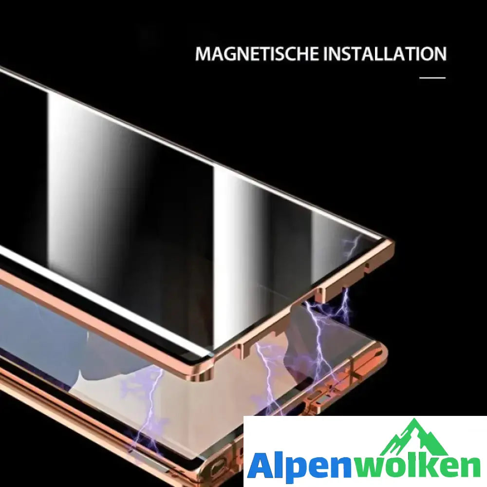 Alpenwolken - Doppelseitiger Schutz Anti-Peeping-Telefonhülle aus gehärtetem Glas