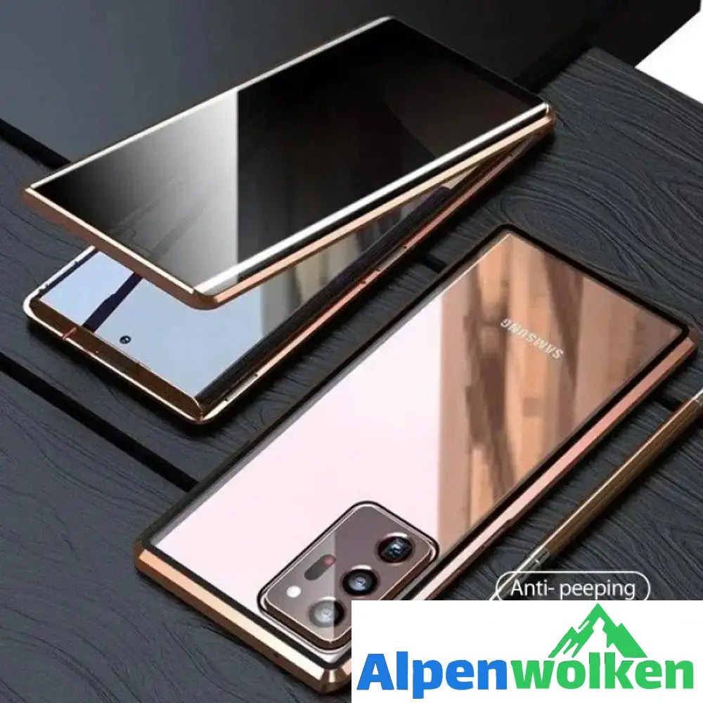 Alpenwolken - Doppelseitiger Schutz Anti-Peeping-Telefonhülle aus gehärtetem Glas Bronze