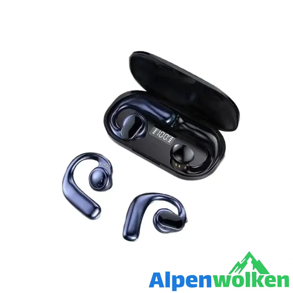 Alpenwolken - Drahtloses Bluetooth-Headset mit Knochenleitung Blau