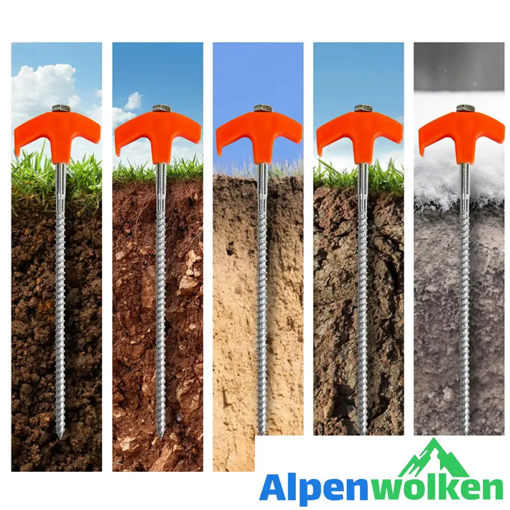 Alpenwolken - Drehbare Zeltheringe mit Gewinde