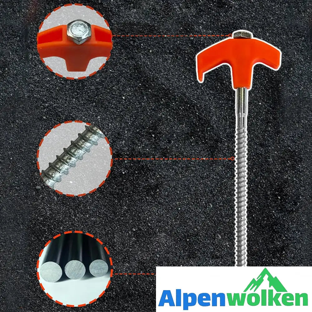 Alpenwolken - Drehbare Zeltheringe mit Gewinde