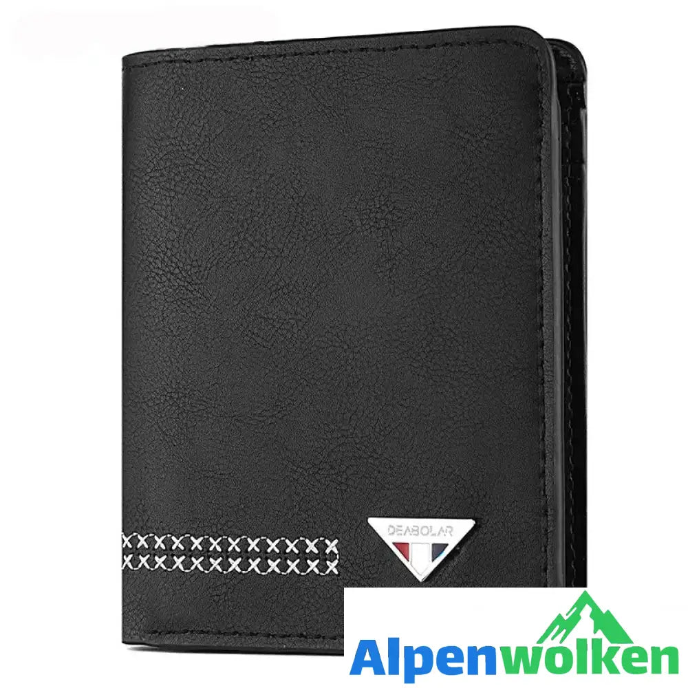 Alpenwolken - Dreifach faltbare Herren-Brieftasche aus strapazierfähigem Leder