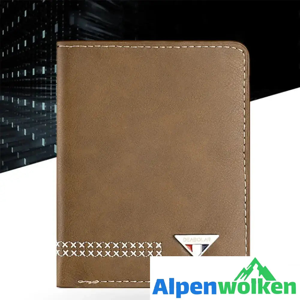 Alpenwolken - Dreifach faltbare Herren-Brieftasche aus strapazierfähigem Leder