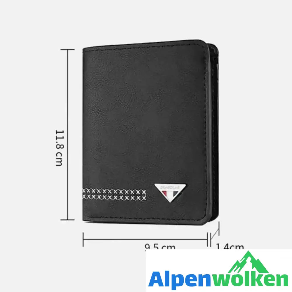 Alpenwolken - Dreifach faltbare Herren-Brieftasche aus strapazierfähigem Leder