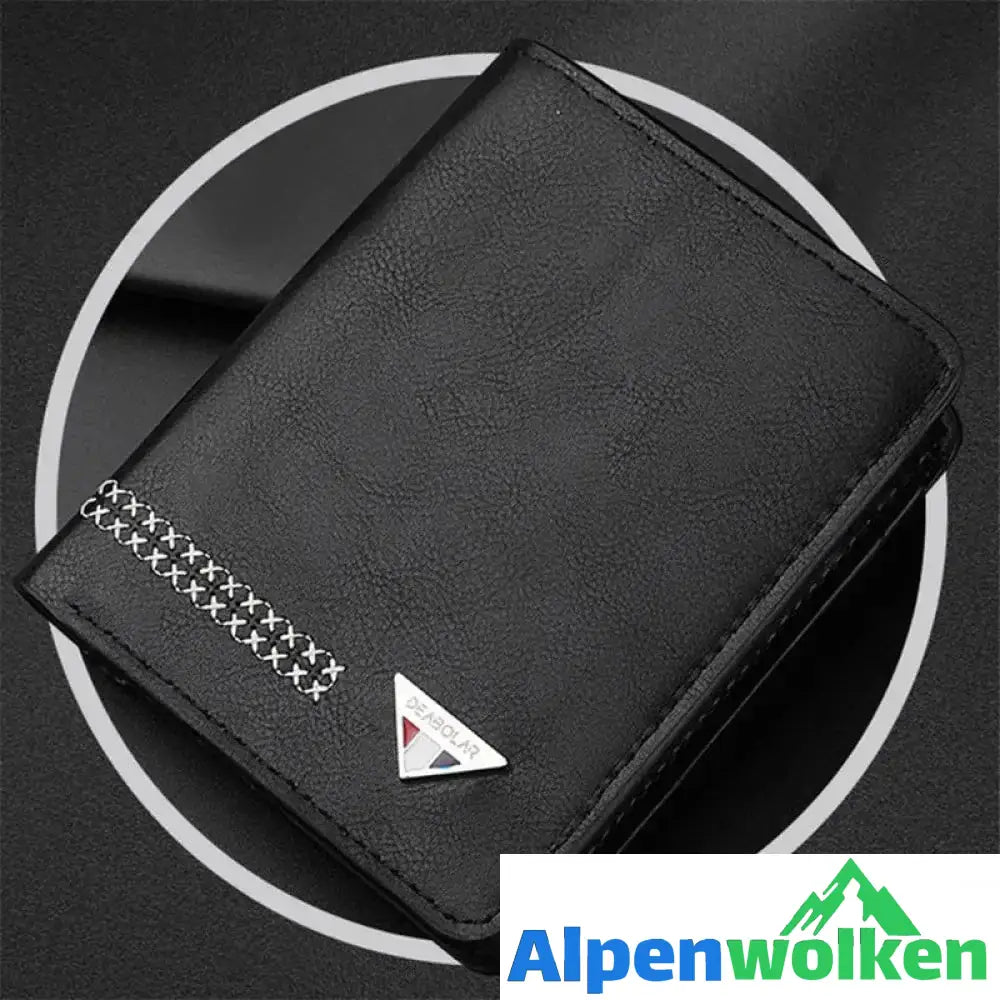 Alpenwolken - Dreifach faltbare Herren-Brieftasche aus strapazierfähigem Leder